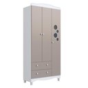 Ver imagem 3 de Guarda-Roupa Infantil Linha Encanto 3 Portas, 2 Gavetas e Nichos - Completa Móveis