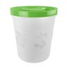 Kit 2 Potes Altos Plástico Fosco C/ Tampa Branca Paris 1-2l:verde - 2