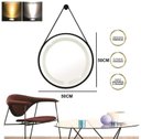 Ver imagem 6 de Espelho Redondo Adnet Iluminado 50cm Led 6000k Marrom Alça Caramelo