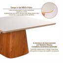 Ver imagem 5 de Conjunto Mesa Bérgamo Tampo c/ Detalhe e 8 Cadeiras Madeira Maciça e Estofada Ímola Off White
