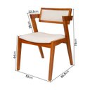 Ver imagem 4 de Conjunto Mesa Bérgamo Tampo c/ Detalhe e 8 Cadeiras Madeira Maciça e Estofada Ímola Off White