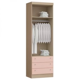 Guarda-Roupa Modulado 2 Portas 3 Gavetas Infinity Móveis Castro - 3