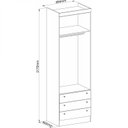Ver imagem 2 de Guarda-Roupa Modulado 2 Portas 3 Gavetas Infinity Móveis Castro