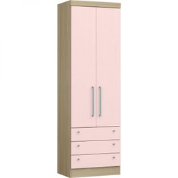 Guarda-Roupa Modulado 2 Portas 3 Gavetas Infinity Móveis Castro - 1