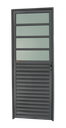 Ver imagem 1 de Porta de Cozinha Alumínio 80 Dir L25 V.Boreal Cinza Brimak