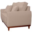 Ver imagem 7 de Kit Sofa Sena 2 e 3 Lugares Base de Madeira para Sala Hotel Linho Palha