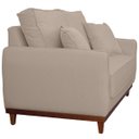 Ver imagem 6 de Kit Sofa Sena 2 e 3 Lugares Base de Madeira para Sala Hotel Linho Palha