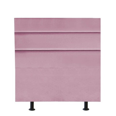 Cabeceira Argentina Cama Box Solteiro 100 Cm Suede Rosa Bebê