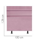 Ver imagem 2 de Cabeceira Argentina Cama Box Solteiro 100 Cm Suede Rosa Bebê
