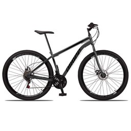 Bicicleta Aro 29 Quadro 17 Dropp Sport 21 Marchas Garfo Rígido com Freio a Disco Mecânico Cinza/Pret - 1