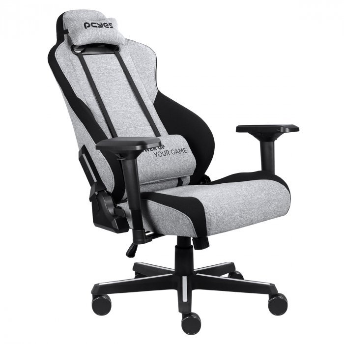 Cadeira de Escritório Giratória em Tecido Cinza Mad Racer Gamer Reclinável Ergonômica Resistente Sup - 13