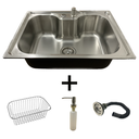 Ver imagem 1 de Cuba Cozinha Gourmet Aço Inox 304 Escovado 60x42 C/ Acessórios