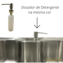 Ver imagem 2 de Cuba Cozinha Gourmet Aço Inox 304 Escovado 60x42 C/ Acessórios