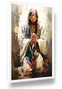 Ver imagem 1 de Quadro Decorativo Jesus em Oração Moldura Grande