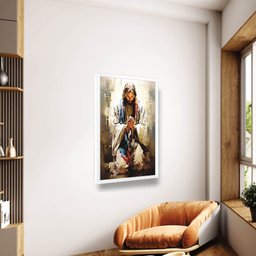 Quadro Decorativo Jesus em Oração Moldura Grande - 2