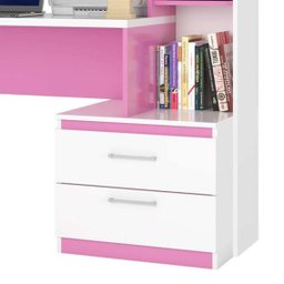 Escrivaninha com Estante 2 Gavetas Poli Poliman Móveis - 5 Escrivaninha com Estante 2 Gavetas Poli Poliman Móveis - 5