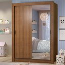 Ver imagem 1 de Guarda-Roupa Infantil Madesa Theo 2 Portas de Correr com Espelho 4 Gavetas Rustic Cor:Rustic