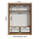 Ver mais imagens de Guarda-Roupa Infantil Madesa Theo 2 Portas de Correr com Espelho 4 Gavetas Rustic Cor:Rustic