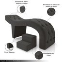 Ver imagem 6 de Maca de Estética para Massagem Cílios Fixa Lash Estofada com Escada Veludo Cinza G83