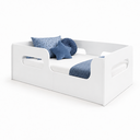 Ver imagem 2 de Cama Montessoriana Juvenil Encanto 100% MDF Grade Proteção Branca