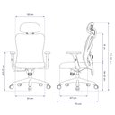 Ver imagem 7 de Cadeira de Escritório Ergonomica Confortável Premium Elements Samaia Certificada Nr17