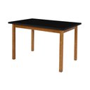 Ver imagem 3 de Conjunto Elisa Mesa 120x80 Fixa em Madeira Maciça com 4 Cadeiras Suede Preto
