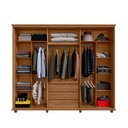 Ver imagem 4 de Guarda Roupa Belgica Carvalho / Tapajos 06 Portas Casal com 02 Portas Vidro Reflecta LED e Pes