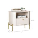 Ver imagem 3 de Conjunto de Mesa de Cabeceira Boreal Off White Dourado