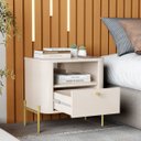 Ver imagem 4 de Conjunto de Mesa de Cabeceira Boreal Off White Dourado