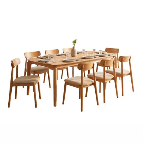 Mesa de Jantar Andaluz com 8 Cadeiras Haras Cinamomo 220cm