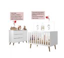 Ver imagem 2 de Berço Americano Mini Cama Encanto com Comoda Retrô 3 Gavetas 1 Porta Lunna - Branco