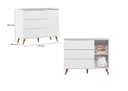 Ver imagem 3 de Berço Americano Mini Cama Encanto com Comoda Retrô 3 Gavetas 1 Porta Lunna - Branco