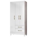 Ver imagem 7 de Guarda Roupa Infantil com Cômoda e Armário Multiuso Lima MS913 New Íris 3 Portas MDP Branco Flex