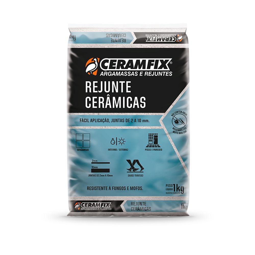 Rejunte Para Cerâmicas Cinza 1Kg Ceramfix - 1