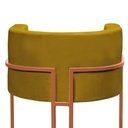 Ver imagem 3 de Kit 2 Poltronas Decorativa Nayara Base Ferro Bronze Suede - Twdecora