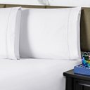 Ver imagem 2 de Jogo de Cama Lençol Queen Conforto Percal 300 Fios 3 Peças - Branco