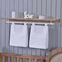 Ver imagem 1 de Porta Fralda Organizador Quarto de Bebê Menino Menina 2 Peças Varão:branco