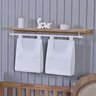 Porta Fralda Organizador Quarto de Bebê Menino Menina 2 Peças Varão:branco - 1