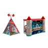 Conjunto Infantil Mini Cama e Cabana Tenda Mendoza Branco e Vermelho - 1
