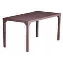 Ver imagem 1 de Mesa Retangular Haiti com Tampo Ripado em Alumínio para Cozinha, Edícula, Área Trama Original