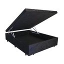 Ver imagem 5 de CONJUNTO: BOX BAÚ SUEDE PRETO + COLCHÃO MULTI SUPPORT - 200 KG POR PESSOA - CASAL 138X188X77