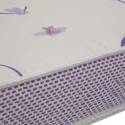 Cama Solteiro Simba Areia Fosco Pés Madeira Natural com Colchão D20 - Reller Móveis