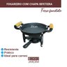 Fogareiro Ferro Rechaud com Chapa Bifeteira Porção 20cm Rig - 2