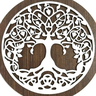 Mandala Arvore Vida - Mdf - Branco - Placa Parede - 10cm - 1