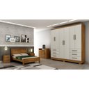 Ver imagem 3 de Guarda Roupa Solteiro com Pés 6 Portas 6 Gavetas - Encant-Cumaru/Fendi - Móveis Novo Horizonte