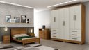 Ver imagem 3 de Guarda Roupa Solteiro com Pés 6 Portas 6 Gavetas - Encant-Cumaru/Fendi - Móveis Novo Horizonte