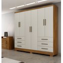 Ver imagem 2 de Guarda Roupa Solteiro com Pés 6 Portas 6 Gavetas - Encant-Cumaru/Fendi - Móveis Novo Horizonte