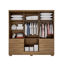 Ver imagem 4 de Guarda Roupa Solteiro com Pés 6 Portas 6 Gavetas - Encant-Cumaru/Fendi - Móveis Novo Horizonte