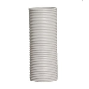 Vaso Medio em Ceramica com Textura - Acabamento Verde Claro Fosco
