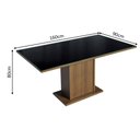 Ver imagem 3 de Mesa de Jantar Retangular Tampo de Vidro Rustic/Preto 5275 Madesa